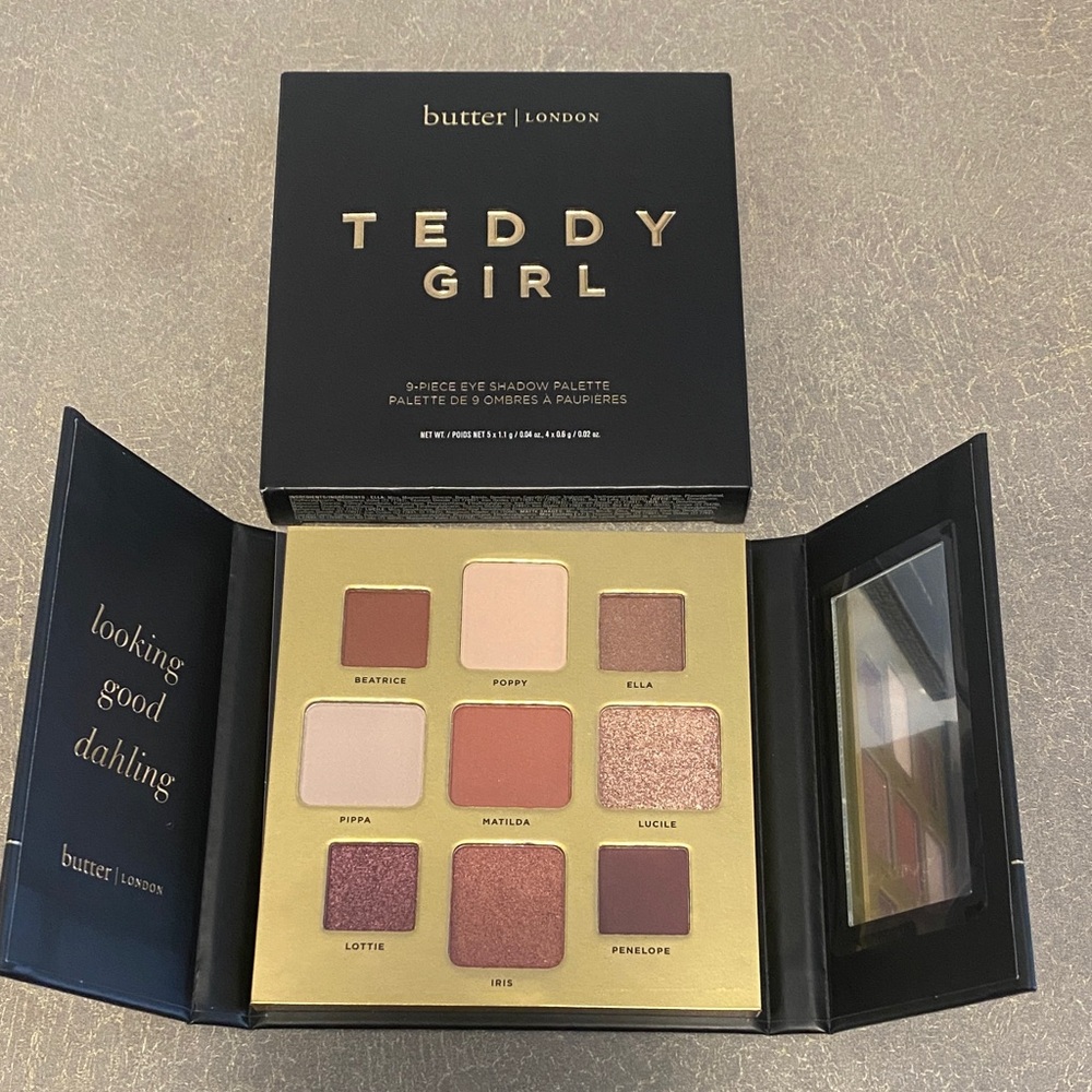 BNIB - butter LONDON Teddy Girl 9-Piece Eyeshadow Palette - Neutral Pink Tones